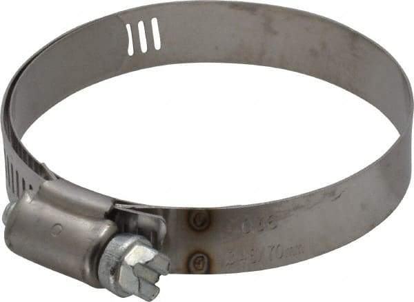 IDEAL TRIDON - SAE Size 36, 1-13/16 to 2-3/4" Diam, Stainless Steel Shielded Worm Drive Clamp - Material Grade 201, Series 613 - All Tool & Supply