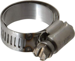 IDEAL TRIDON - SAE Size 12, 11/16 to 1-1/4" Diam, Stainless Steel Shielded Worm Drive Clamp - Material Grade 301, Series 615 - All Tool & Supply