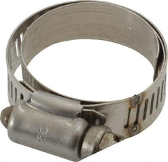 IDEAL TRIDON - SAE Size 16, 3/4 to 1-1/2" Diam, Stainless Steel Shielded Worm Drive Clamp - Material Grade 301, Series 615 - All Tool & Supply