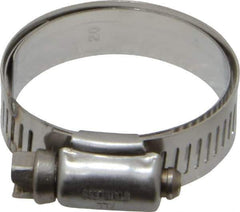 IDEAL TRIDON - SAE Size 20, 1 to 1-3/4" Diam, Stainless Steel Shielded Worm Drive Clamp - Material Grade 301, Series 615 - All Tool & Supply