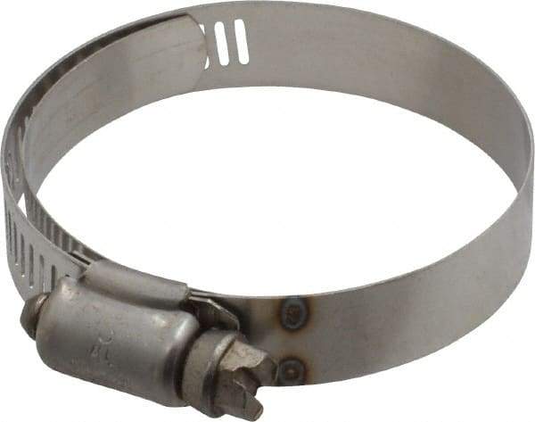 IDEAL TRIDON - SAE Size 32, 1-9/16 to 2-1/2" Diam, Stainless Steel Shielded Worm Drive Clamp - Material Grade 301, Series 615 - All Tool & Supply