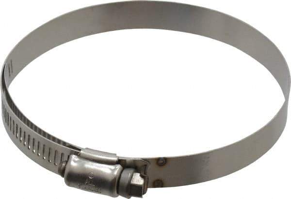 IDEAL TRIDON - SAE Size 56, 3-1/16 to 4" Diam, Stainless Steel Shielded Worm Drive Clamp - Material Grade 301, Series 615 - All Tool & Supply