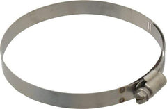 IDEAL TRIDON - SAE Size 64, 3-9/16 to 4-1/2" Diam, Stainless Steel Shielded Worm Drive Clamp - Material Grade 301, Series 615 - All Tool & Supply