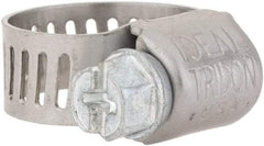 IDEAL TRIDON - SAE Size 4, 5/16 to 5/8" Diam, Stainless Steel Miniature Worm Drive Clamp - 5/16" Wide, Material Grade 301, Series 325 - All Tool & Supply