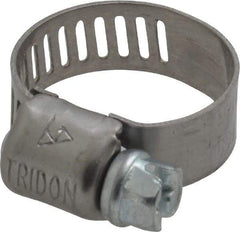 IDEAL TRIDON - SAE Size 5, 5/16 to 11/16" Diam, Stainless Steel Miniature Worm Drive Clamp - 5/16" Wide, Material Grade 301, Series 325 - All Tool & Supply