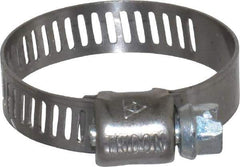 IDEAL TRIDON - SAE Size 12, 9/16 to 1-1/4" Diam, Stainless Steel Miniature Worm Drive Clamp - 5/16" Wide, Material Grade 301, Series 325 - All Tool & Supply