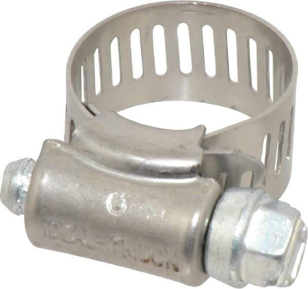 IDEAL TRIDON - SAE Size 6, 3/8 to 7/8" Diam, Carbon Steel Worm Drive Clamp - 1/2" Wide, Series 600 - All Tool & Supply