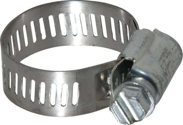 IDEAL TRIDON - SAE Size 12, 9/16 to 1-1/4" Diam, Carbon Steel Worm Drive Clamp - 1/2" Wide, Series 600 - All Tool & Supply