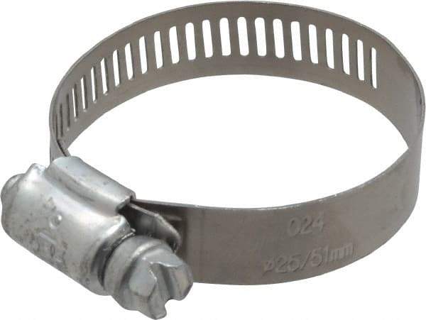 IDEAL TRIDON - SAE Size 24, 1-1/16 to 2" Diam, Carbon Steel Worm Drive Clamp - 1/2" Wide, Series 600 - All Tool & Supply