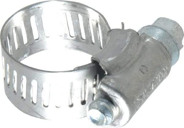 IDEAL TRIDON - SAE Size 6, 3/8 to 7/8" Diam, Stainless Steel Worm Drive Clamp - 1/2" Wide, Material Grade 201, Series 611 - All Tool & Supply