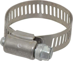 IDEAL TRIDON - SAE Size 16, 11/16 to 1-1/2" Diam, Stainless Steel Worm Drive Clamp - 1/2" Wide, Material Grade 201, Series 611 - All Tool & Supply