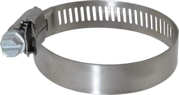 IDEAL TRIDON - SAE Size 28, 1-5/16 to 2-1/4" Diam, Stainless Steel Worm Drive Clamp - 1/2" Wide, Material Grade 201, Series 611 - All Tool & Supply