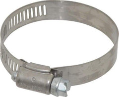 IDEAL TRIDON - SAE Size 32, 1-9/16 to 2-1/2" Diam, Stainless Steel Worm Drive Clamp - 1/2" Wide, Material Grade 201, Series 611 - All Tool & Supply