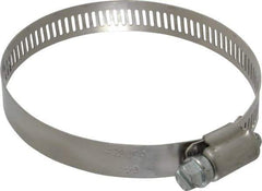 IDEAL TRIDON - SAE Size 44, 2-5/16 to 3-1/4" Diam, Stainless Steel Worm Drive Clamp - 1/2" Wide, Material Grade 201, Series 611 - All Tool & Supply