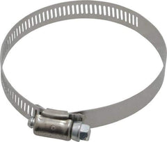 IDEAL TRIDON - SAE Size 48, 2-9/16 to 3-1/2" Diam, Stainless Steel Worm Drive Clamp - 1/2" Wide, Material Grade 201, Series 611 - All Tool & Supply