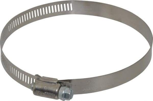 IDEAL TRIDON - SAE Size 64, 2-1/2 to 4-1/2" Diam, Stainless Steel Worm Drive Clamp - 1/2" Wide, Material Grade 201, Series 611 - All Tool & Supply