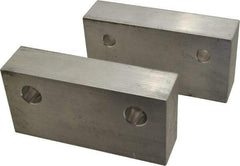 Gibraltar - 6" Wide x 3" High x 1-1/2" Thick, Flat/No Step Vise Jaw - Soft, Aluminum, Fixed Jaw, Compatible with 6" Vises - All Tool & Supply