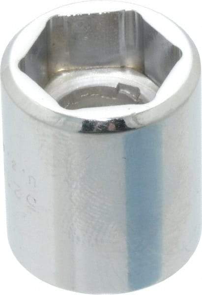 Proto - 1/2", 3/8" Drive, Standard Hand Socket - 6 Points, 7/8" OAL, Chrome Finish - All Tool & Supply