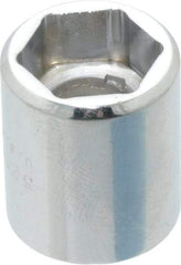 Proto - 1/2", 3/8" Drive, Standard Hand Socket - 6 Points, 7/8" OAL, Chrome Finish - All Tool & Supply