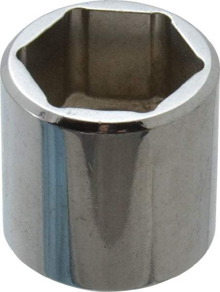 Proto - 11/16", 3/8" Drive, Standard Hand Socket - 6 Points, 15/16" OAL, Chrome Finish - All Tool & Supply