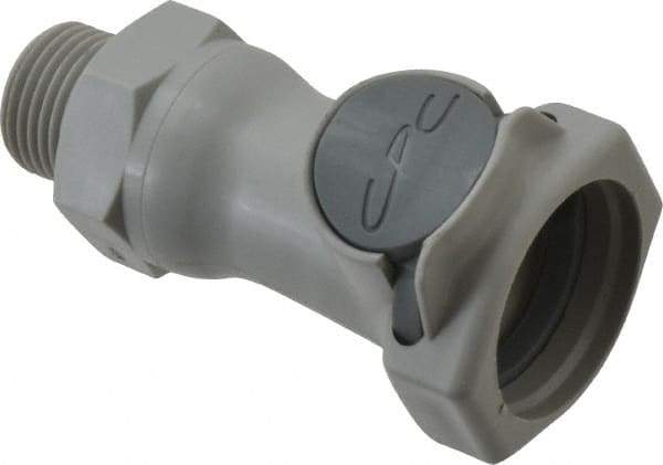 CPC Colder Products - 3/8" Nominal Flow, 3/8 NPT Thread, Female, Inline Threaded-Female Socket - 60 Max psi, 32 to 230°F, Polypropylene Coupling, EPDM O-Ring - All Tool & Supply