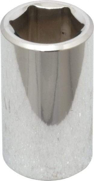 Proto - 1/2" Drive, Standard Hand Socket - 6 Points, 1-1/2" OAL, Chrome Finish - All Tool & Supply