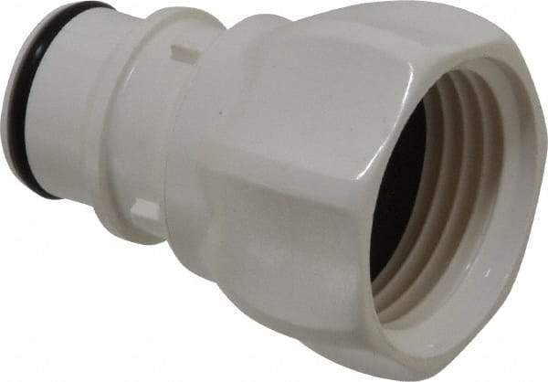 CPC Colder Products - 3/8" Nominal Flow, 3/4 NHR Thread, Female, Inline Threaded-Male Plug - 125 Max psi, -40 to 280°F, Polysulfone Coupling, EPDM O-Ring - All Tool & Supply