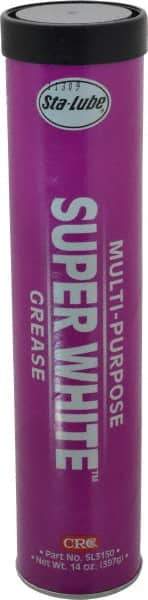 CRC - 14 oz Cartridge Lithium General Purpose Grease - White, 300°F Max Temp, NLGIG 1-1/2, - All Tool & Supply