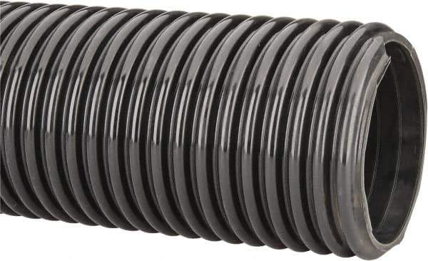 Kuriyama of America - 6" ID x 6.81" OD, 30 Max psi, 28 In. Hg, Dry Material Handling & Transfer Hose - Polyurethane, 12" Bend Radius, 100' Coil Length, Black - All Tool & Supply