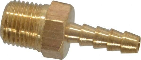 Cerro - 1/8 NPTF Thread Hose Barb x Male NPT Connector - 1/8" ID Hose, Brass - All Tool & Supply