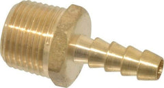 Cerro - 3/8 NPTF Thread Hose Barb x Male NPT Connector - 1/4" ID Hose, Brass - All Tool & Supply