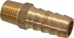 Cerro - 1/4 NPTF Thread Hose Barb x Male NPT Connector - 1/2" ID Hose, Brass - All Tool & Supply