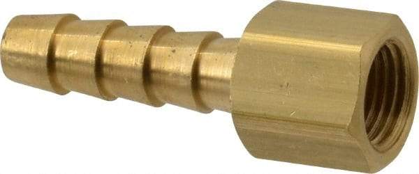 Cerro - 1/8 NPTF Thread Hose Barb x Female NPT Connector - 1/4" ID Hose, Brass - All Tool & Supply