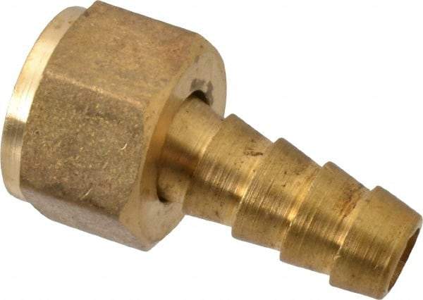 Cerro - 3/8 NPSM Thread Hose Barb x Female Swivel Ball-End Connector - 3/8" ID Hose, Brass - All Tool & Supply