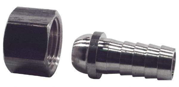 Dixon Valve & Coupling - 3/8 NPSM Thread Hose Barb x Female Swivel Ball-End Connector - 1/4" ID Hose, Brass - All Tool & Supply