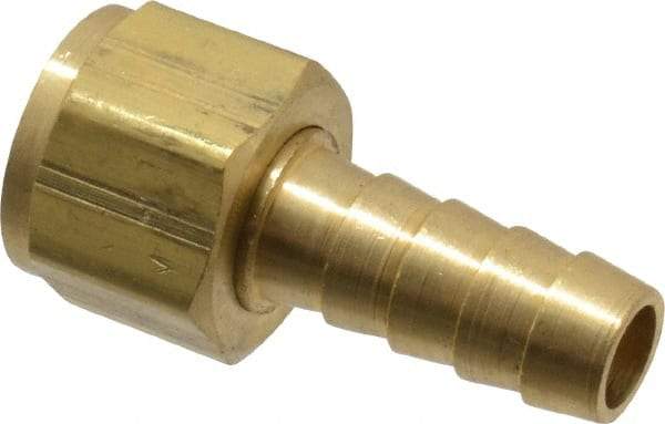 Dixon Valve & Coupling - 3/8 NPSM Thread Hose Barb Gasket Seat x Female NPSM Swivel Connector - 3/8" ID Hose, Brass - All Tool & Supply