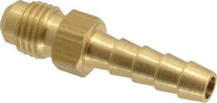 Dixon Valve & Coupling - 7/16 UNF Thread Hose Barb x Male 45° SAE Connector - 1/4" ID Hose x 1/4" OD Hose, Brass - All Tool & Supply