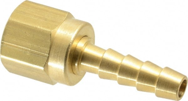 Dixon Valve & Coupling - 1/2 UNF Thread, 1/4 Inch Hose, Hose Barb x Female 45° SAE/37° JIC Swivel Connector - All Tool & Supply