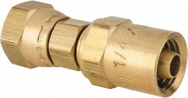 Dixon Valve & Coupling - 1/4 NPSM, Reusable Hose Female Swivel Fitting - 1/4" Hose ID x 1/2" Hose OD - All Tool & Supply