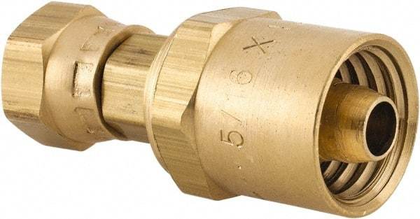 Dixon Valve & Coupling - 1/4 NPSM, Reusable Hose Female Swivel Fitting - 5/16" Hose ID x 11/16" Hose OD - All Tool & Supply