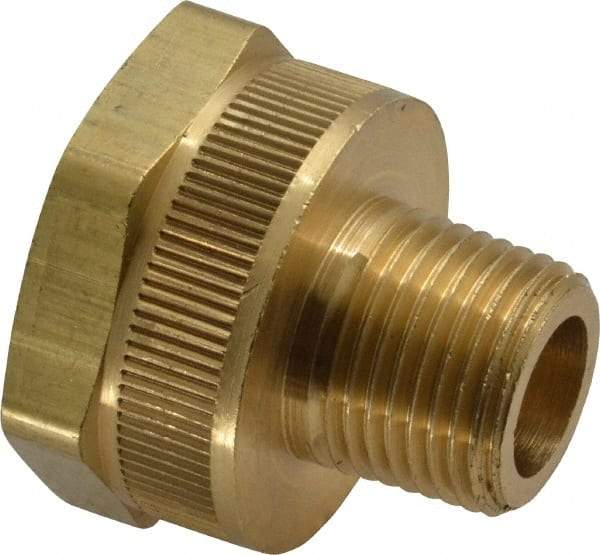 Dixon Valve & Coupling - 3/8 NPTF & 3/4 NH Garden Hose Fitting - Brass, Female Hose to Male Pipe Connector - All Tool & Supply