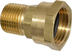 Dixon Valve & Coupling - 1/2 NPTF & 3/4 NH Garden Hose Fitting - Brass, Female Hose to Male Pipe Swivel Connector - All Tool & Supply