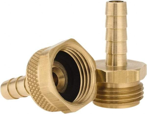 Dixon Valve & Coupling - 3/4 NH Garden Hose Fitting - Brass, Standard Shank Male/Female Set Connector - All Tool & Supply