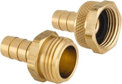 Dixon Valve & Coupling - 3/4 NH Garden Hose Fitting - Brass, Short Shank Male/Female Set Connector - All Tool & Supply