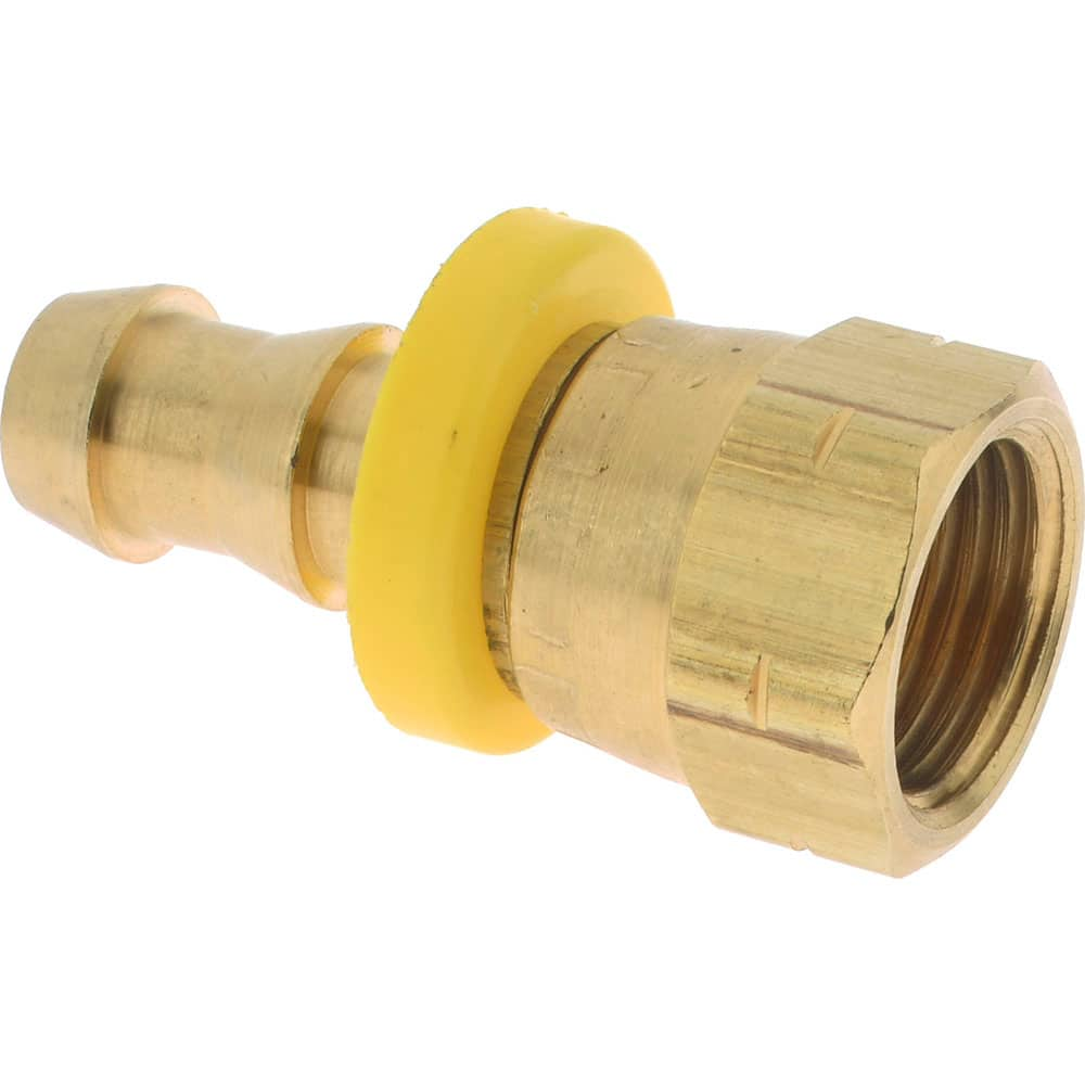 CerroBrass - 3/8" ID 5/8 UNF Barbed Push On Female Connector - All Tool & Supply