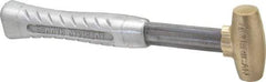 American Hammer - 1 Lb Head 1" Face Brass Head Hammer - 11-1/2" OAL, Aluminum Handle - All Tool & Supply