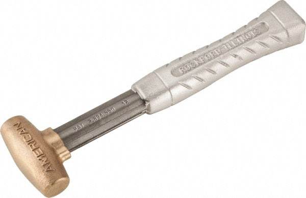 American Hammer - 1 Lb Head 1" Face Bronze Head Hammer - 11-1/2" OAL, Aluminum Handle - All Tool & Supply