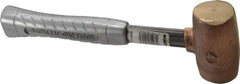 American Hammer - 4 Lb Head 1-3/4" Face Bronze Head Hammer - 11-1/2" OAL, Aluminum Handle - All Tool & Supply