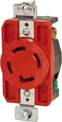 Cooper Wiring Devices - 250 VAC, 30 Amp, L15-30R NEMA, Isolated Ground Receptacle - 3 Poles, 4 Wire, Female End, Orange - All Tool & Supply