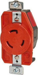 Cooper Wiring Devices - 125 VAC, 20 Amp, L5-20R NEMA, Isolated Ground Receptacle - 2 Poles, 3 Wire, Female End, Orange - All Tool & Supply